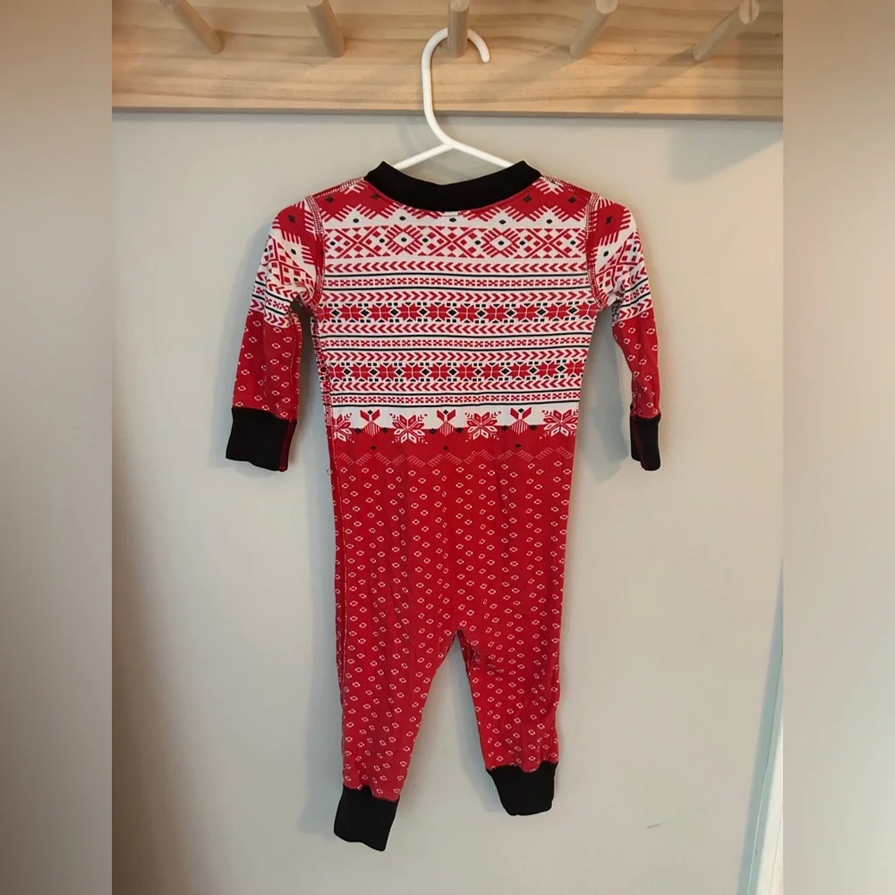 Hanna Andersson Fair Isle Long Sleeve Christmas Zip Sleeper